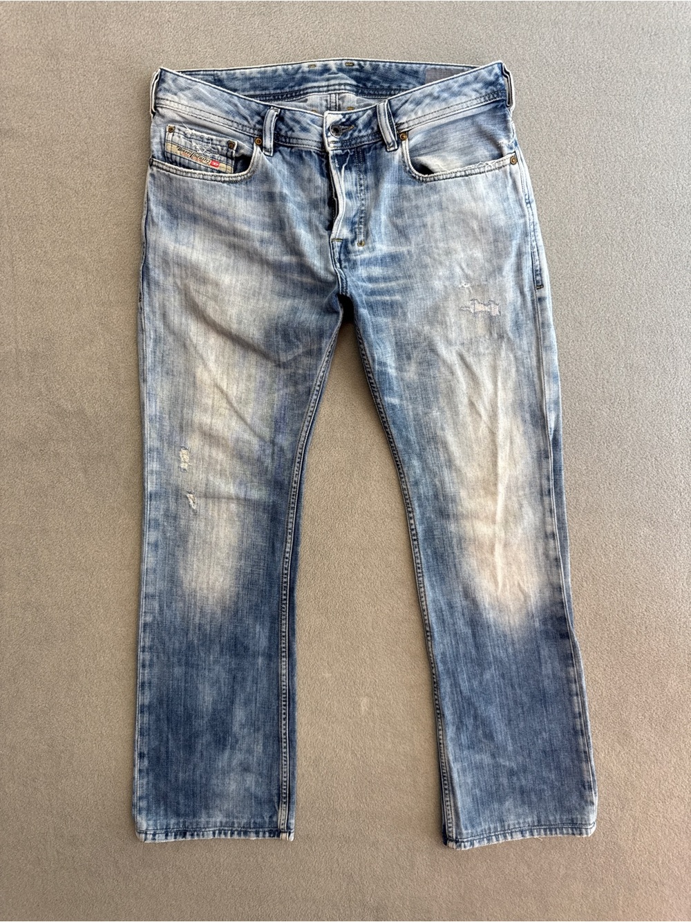 Diesel Safado Jeans 31x32 Men's Slim Straight Fit Light Blue Denim Italy
